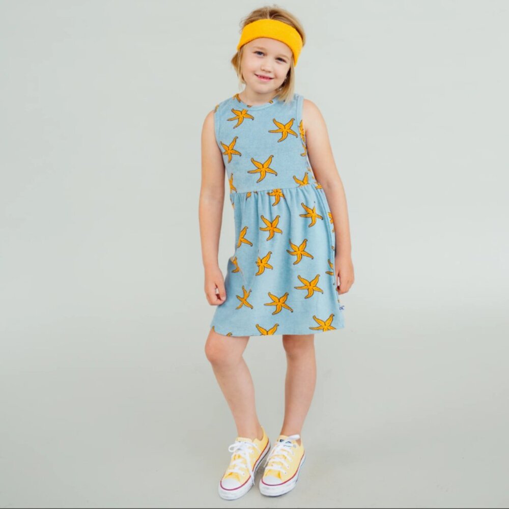 CARLIJNQ Starfish tanktop dress girls 80% Organic Cotton NWT